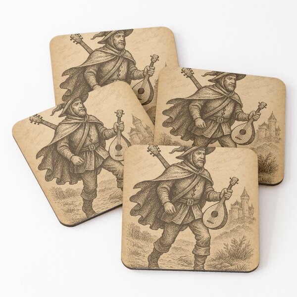 Item preview, Wandering Medieval Bard with Lute designed and sold by photoparadise22.