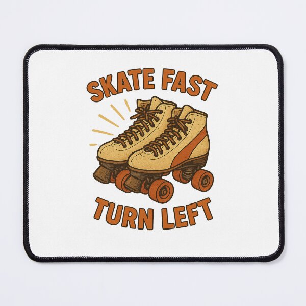 Item preview, Skate Fast, Turn Left – Retro Roller Derby Vintage Roller Skates designed and sold by AmeliaKrysiak.