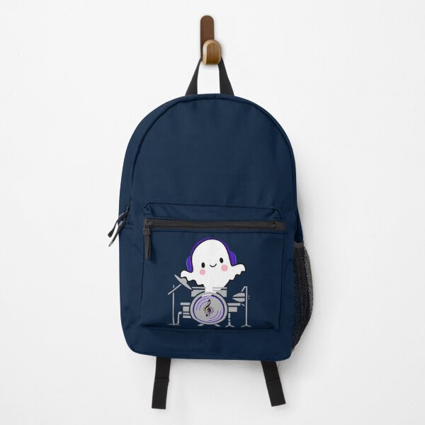 Item preview, Ghost Drummer – Spooky Ghost Playing Drums | Creepy Cute Musician designed and sold by LadyInEverGreen.