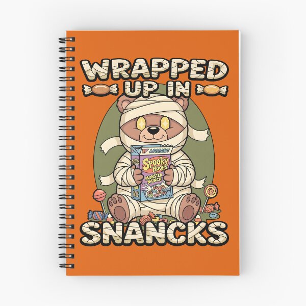 Item preview, Wrapped Up In Snacks — Cute Halloween Mummy Bear Tee designed and sold by Printed Mistakes.