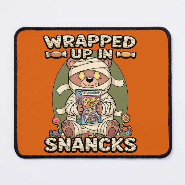Item preview, Wrapped Up In Snacks — Cute Halloween Mummy Bear Tee designed and sold by Printed Mistakes.