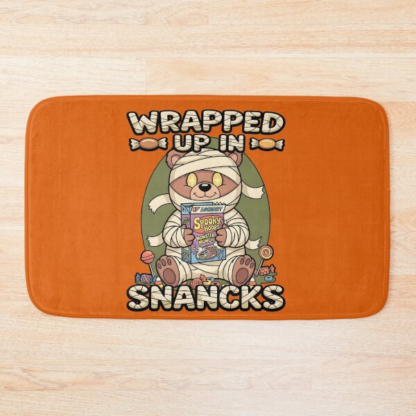 Item preview, Wrapped Up In Snacks — Cute Halloween Mummy Bear Tee designed and sold by Printed Mistakes.