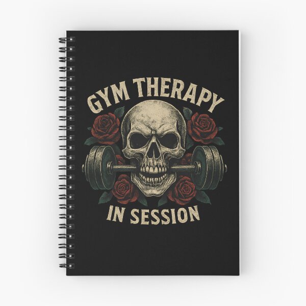 Item preview, Gym Therapy in Session Skull Rose Weightlifting designed and sold by tmerchtrends.