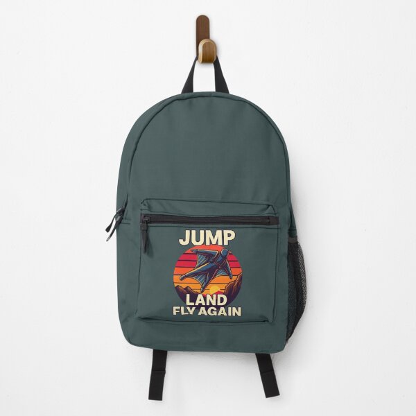 Item preview, Jump Land Fly Again Realistic Wingsuit Sunset Flight designed and sold by Jack’s Shirts Craft.