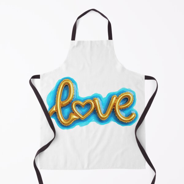 Item preview, Gold Balloon Love Heart Blue Graphic designed and sold by Pani-Malyuvalka.