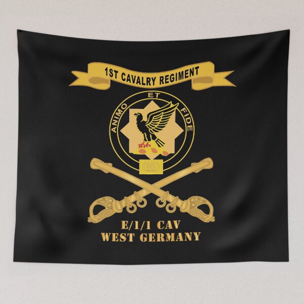 Item preview, Army - 1st Cavalry Regiment w Ribbon  - Br - E-1-1 CAV West Germany X 300 designed and sold by Military Insignia Products.