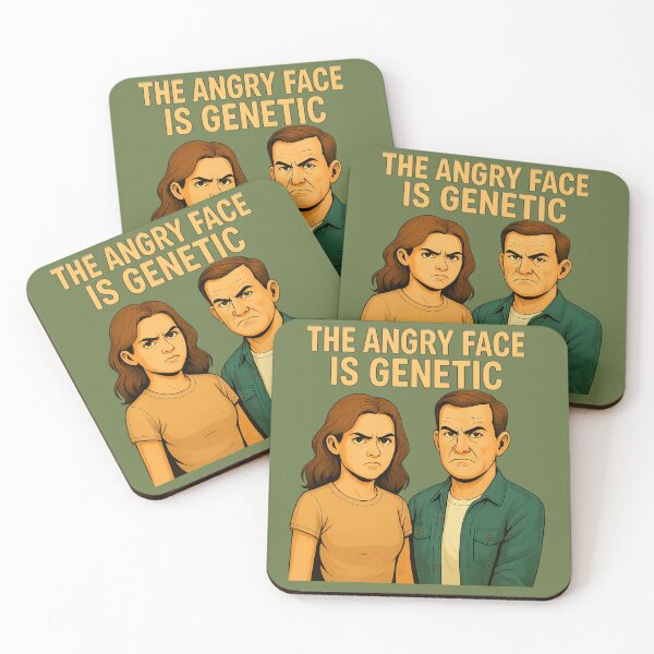 Item preview, The Angry Face Is Genetic – Funny Family Meme designed and sold by I AM BRO.