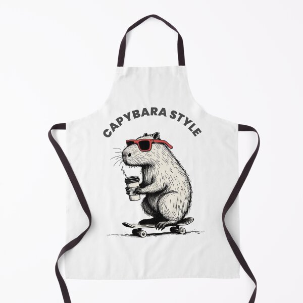 Item preview, Cool Capybara Style – Funny Skateboarding Coffee Lover Design designed and sold by redwolf92.