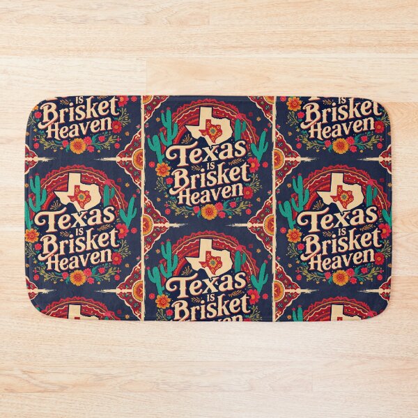 Item preview, Ver. 2: (NON-distressed artwork)-Texas is Brisket Heaven - carnivore not vegan meat eater beef USA cactus flavor BBQ designed and sold by markmm9.