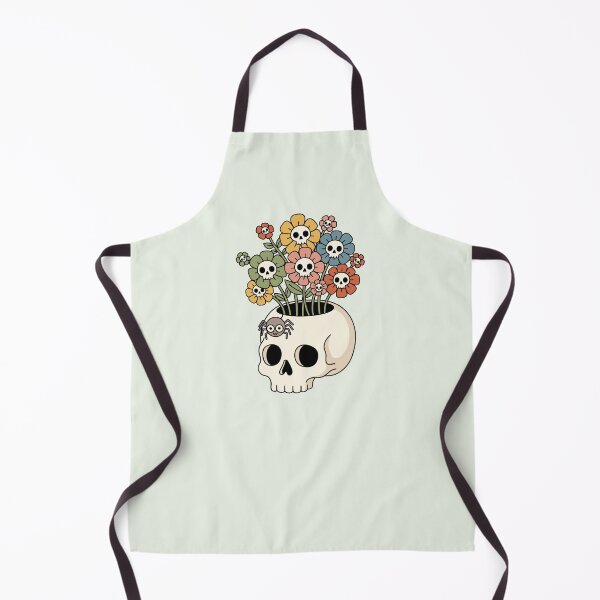 Item preview, Boho cute Halloween skull and flowers designed and sold by FatBirdie.