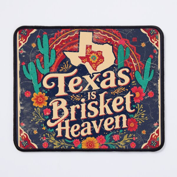 Item preview, Ver. 1: (distressed artwork)-Texas is Brisket Heaven - carnivore not vegan meat eater beef USA cactus flavor BBQ designed and sold by markmm9.