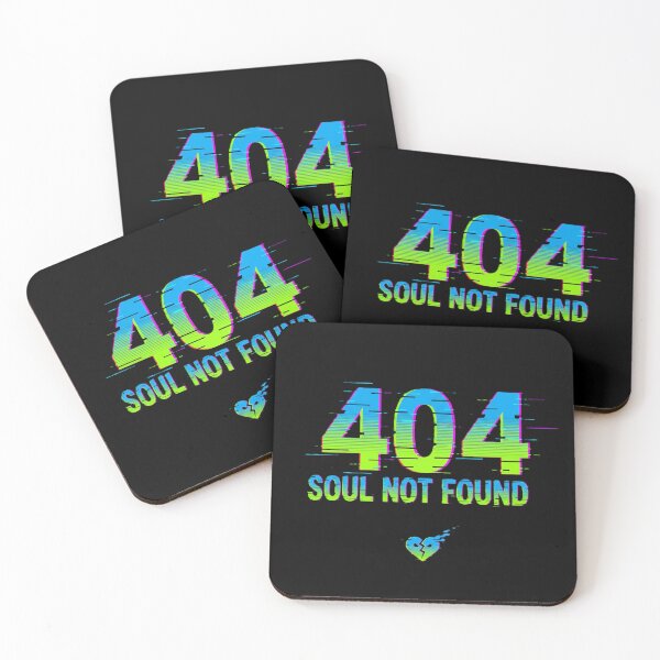 Item preview, 404 Soul Not Found - Cyberpunk Error Design with Broken Heart designed and sold by DMNindustries.