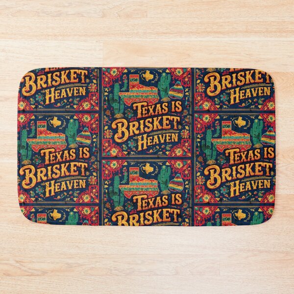 Item preview, Ver. 3: (distressed artwork)-Texas is Brisket Heaven - carnivore not vegan meat eater beef USA cactus flavor BBQ designed and sold by markmm9.