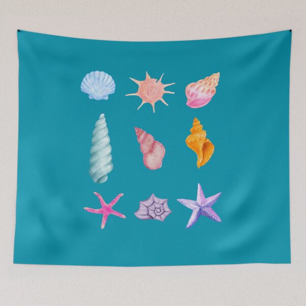 Item preview, Watercolor Seashells and Starfish Collection designed and sold by MiraDesignCo.