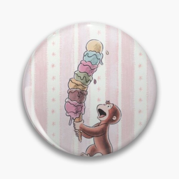Item preview, Curious George Holding An Ice Cream Cone  designed and sold by Shars-creations.