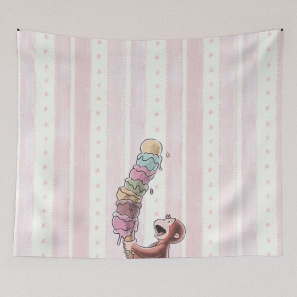Item preview, Curious George Holding An Ice Cream Cone  designed and sold by Shars-creations.
