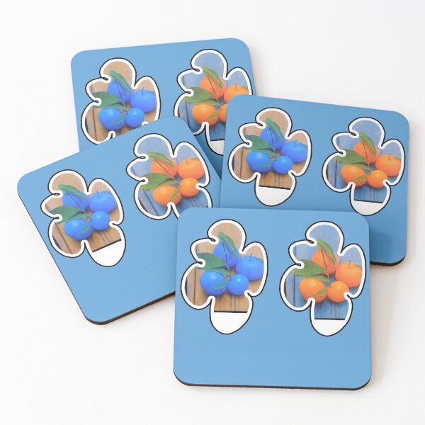 Item preview, Blue Oranges – Surreal Fruit Illustration / Arance Blu – Illustrazione Surreale di Frutta / Oranges Bleues – Illustration Surréaliste de Fruits designed and sold by LenaBlueDesigns.