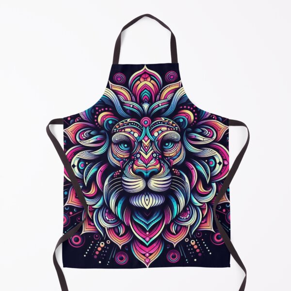 Item preview, Colorful geometric decorative mystic lion  designed and sold by Dogandesighn.