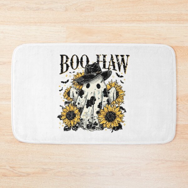 Item preview, Boo Haw Cow Spot Ghost Western Halloween Sunflowers Retro Fall Spooky Cowgirl Vibes Country Funny  designed and sold by MotivaChic.