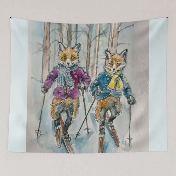Item preview, Foxes on the Ski Run designed and sold by HelenBeverley.