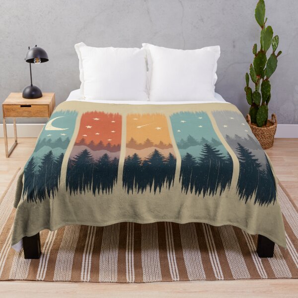 Item preview, Mystic Forest Night Sky – Moon, Stars & Mountains  Retro Outdoor Wilderness Design designed and sold by NoctaHike.