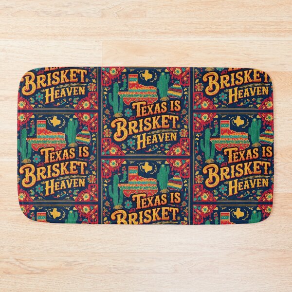 Item preview, Ver. 4: (non-distressed artwork)-Texas is Brisket Heaven - carnivore not vegan meat eater beef USA cactus flavor BBQ designed and sold by markmm9.