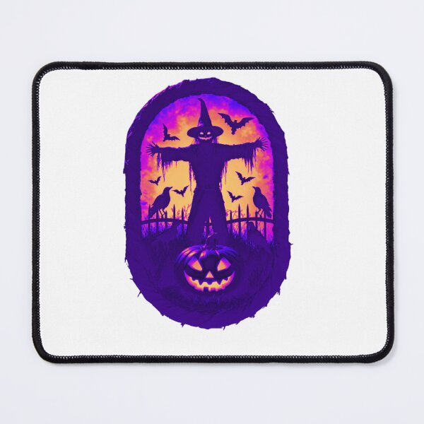 Item preview, A Sinister Scarecrow Under The Fiery Halloween Sky designed and sold by e-camelleone.