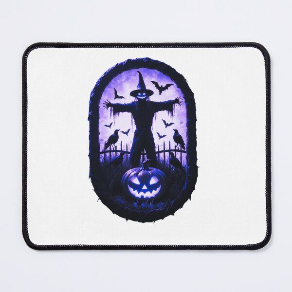 Item preview, A Sinister Scarecrow Under The Fiery Halloween Sky designed and sold by e-camelleone.