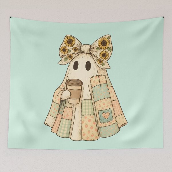 Item preview, Cottagecore Coffee Ghost designed and sold by Dragon Space.
