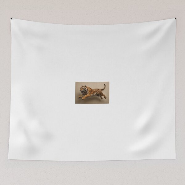 Item preview, Airborne Tiger – Realistic 3D Wildlife Wall Art designed and sold by KRTMuseworks.