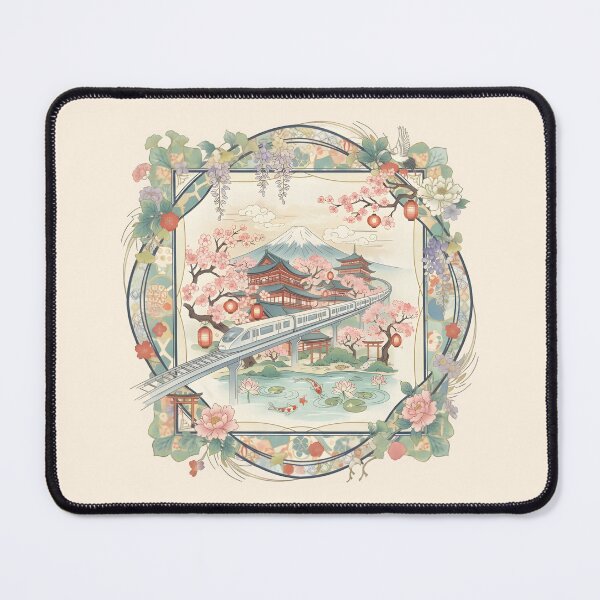 Item preview, Japan Dreamscape – Sakura, Pagodas & Bullet Train  designed and sold by Project X Design.