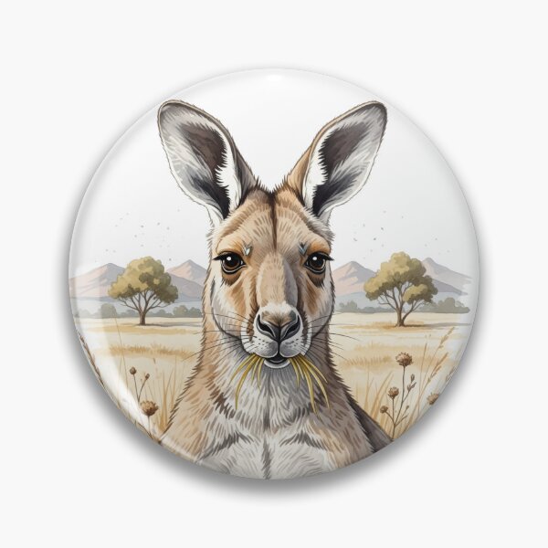 Item preview, Kangourou Musclé Aquarelle | Illustration Kangourou Australien designed and sold by ATLANTICSHOOP.