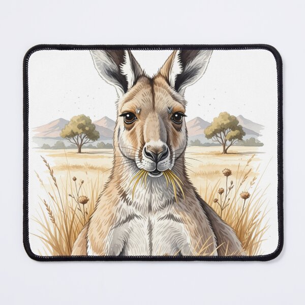 Item preview, Kangourou Musclé Aquarelle | Illustration Kangourou Australien designed and sold by ATLANTICSHOOP.