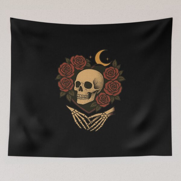 Item preview, "Eternal Love – Gothic Skull & Roses" designed and sold by DailyVibesCo.