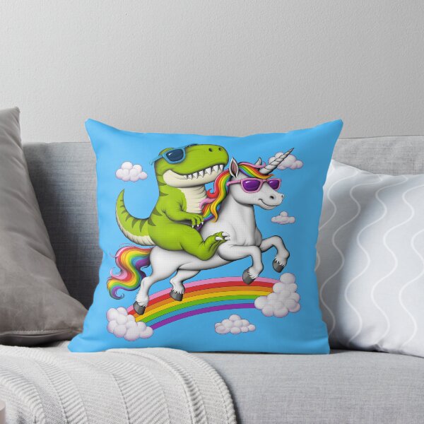 Item preview, T-Rex Dinosaur Riding Unicorn designed and sold by underheaven.