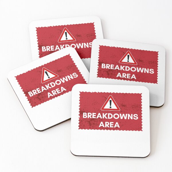 Item preview, Breakdowns Area Student Stress Humor | Exam Pressure Comedy Sign | Academic Meltdown Design designed and sold by TialCorner.