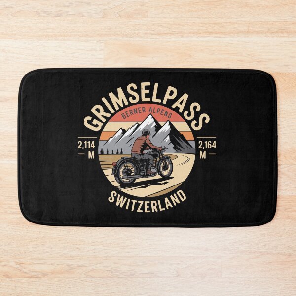 Item preview, Grimselpass Switzerland Vintage Emblem – Retro Motorcycle Mountain Badge designed and sold by VividOrganica.