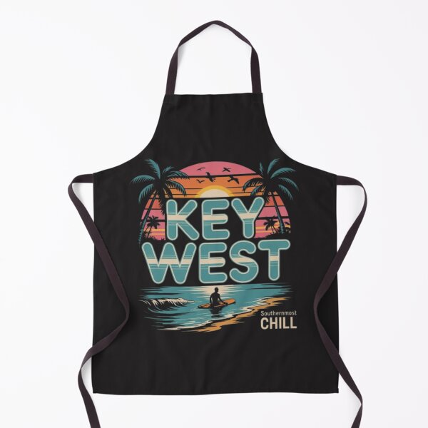 Item preview, Vintage Key West Poster – Retro Sunset Surf Vibes designed and sold by DesignNadine.