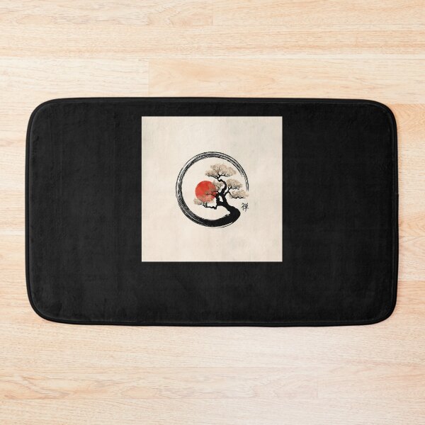Item preview, Enso Circle And Bonsai Tree On Canvas designed and sold by grashaloewe.