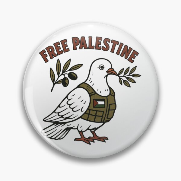 Item preview, Free Palestine Dove with Olive Branches Peace Symbol Protest Demo Free Gaza designed and sold by Annika Shurafa.