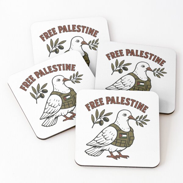 Item preview, Free Palestine Dove with Olive Branches Peace Symbol Protest Demo Free Gaza designed and sold by Annika Shurafa.