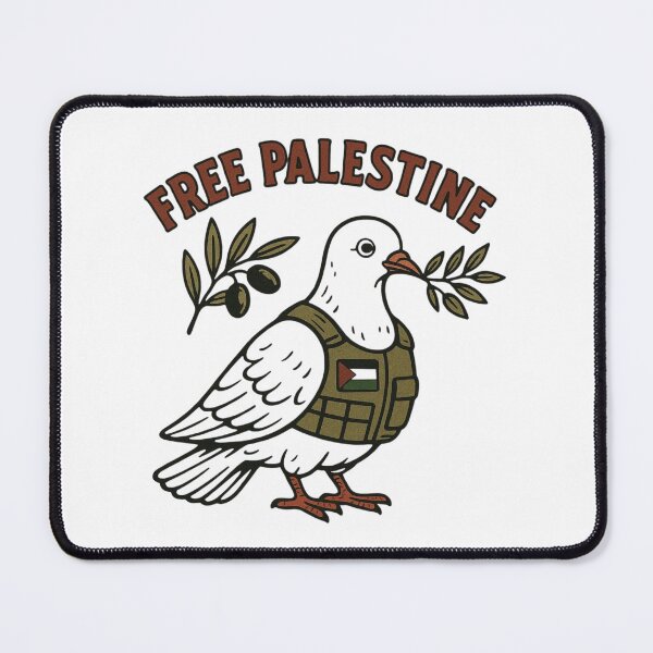 Item preview, Free Palestine Dove with Olive Branches Peace Symbol Protest Demo Free Gaza designed and sold by Annika Shurafa.