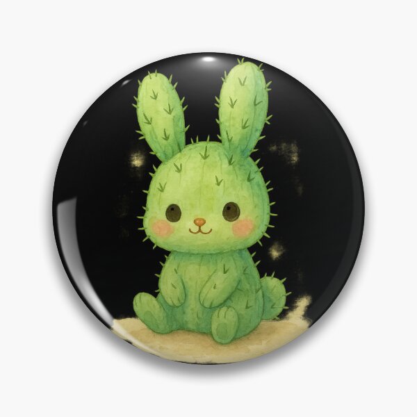 Item preview, rabbit, cute cactus | Whimsical and fantastic watercolor character | Desert plant illustration PNG 300 dpi designed and sold by ATLANTICSHOOP.