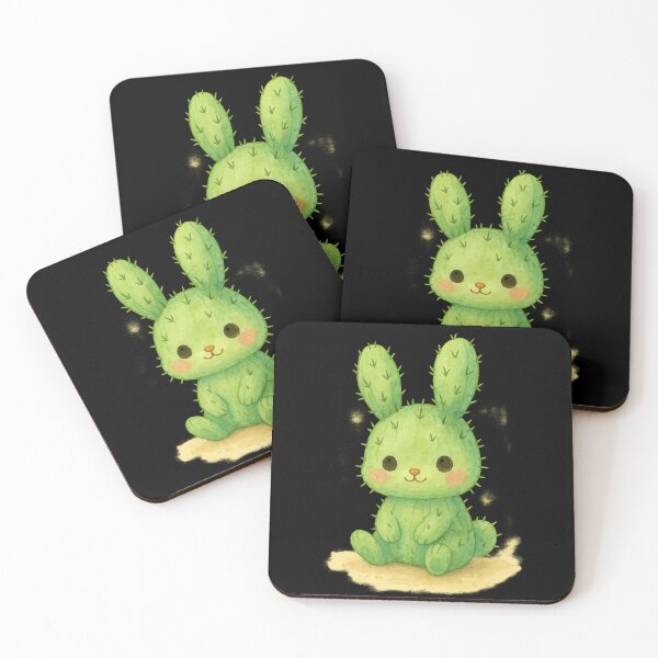 Item preview, rabbit, cute cactus | Whimsical and fantastic watercolor character | Desert plant illustration PNG 300 dpi designed and sold by ATLANTICSHOOP.