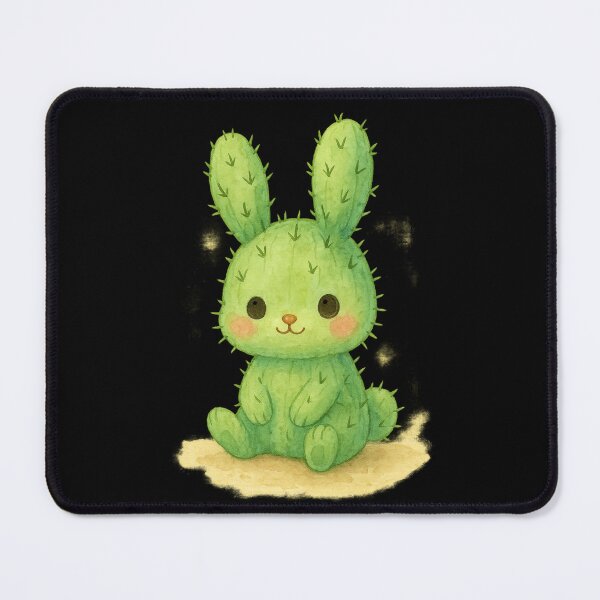 Item preview, rabbit, cute cactus | Whimsical and fantastic watercolor character | Desert plant illustration PNG 300 dpi designed and sold by ATLANTICSHOOP.