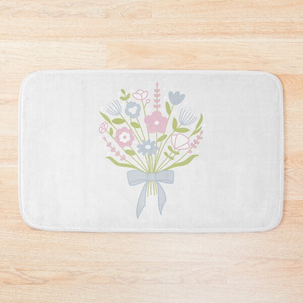 Item preview, pastel floral bouquet in trans pride flag colours designed and sold by winterpumpkin.