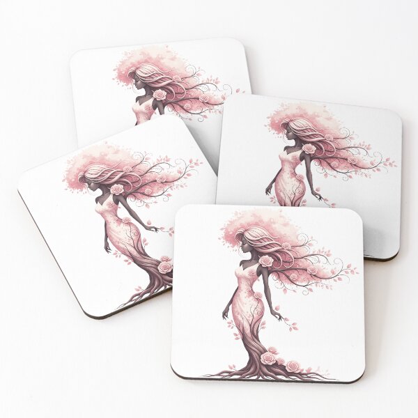 Item preview, Woman Tree Clipart PNG, Light Leaves, Pink Roses, Instant Download, Digital Scrapbooking Illustration, Craft Projects designed and sold by ATLANTICSHOOP.