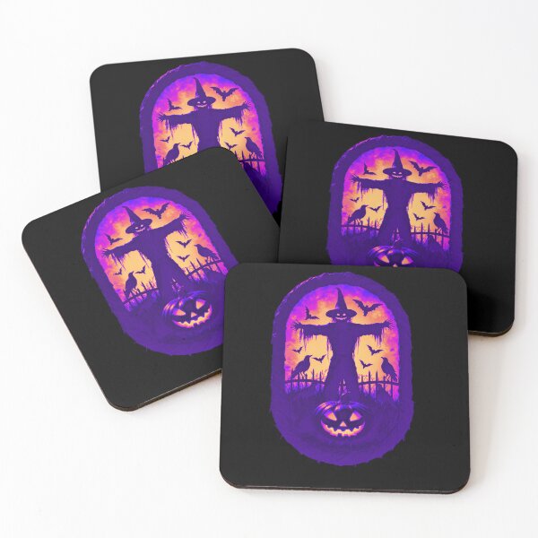 Item preview, A Sinister Scarecrow Under The Fiery Halloween Sky designed and sold by e-camelleone.