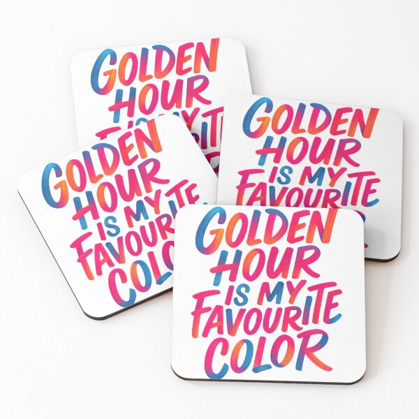 Item preview, Golden Hour Is My Favourite Color – Aesthetic Sunset Gradient Quote Design for Clothing & Accessories designed and sold by KimmiesColors.