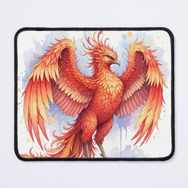 Item preview, Watercolor Magic Phoenix - Fantasy Illustration, Phoenix Folded Wings, 10 Mystical Clipart for Digital Creations 10 Transparent PNG designed and sold by ATLANTICSHOOP.
